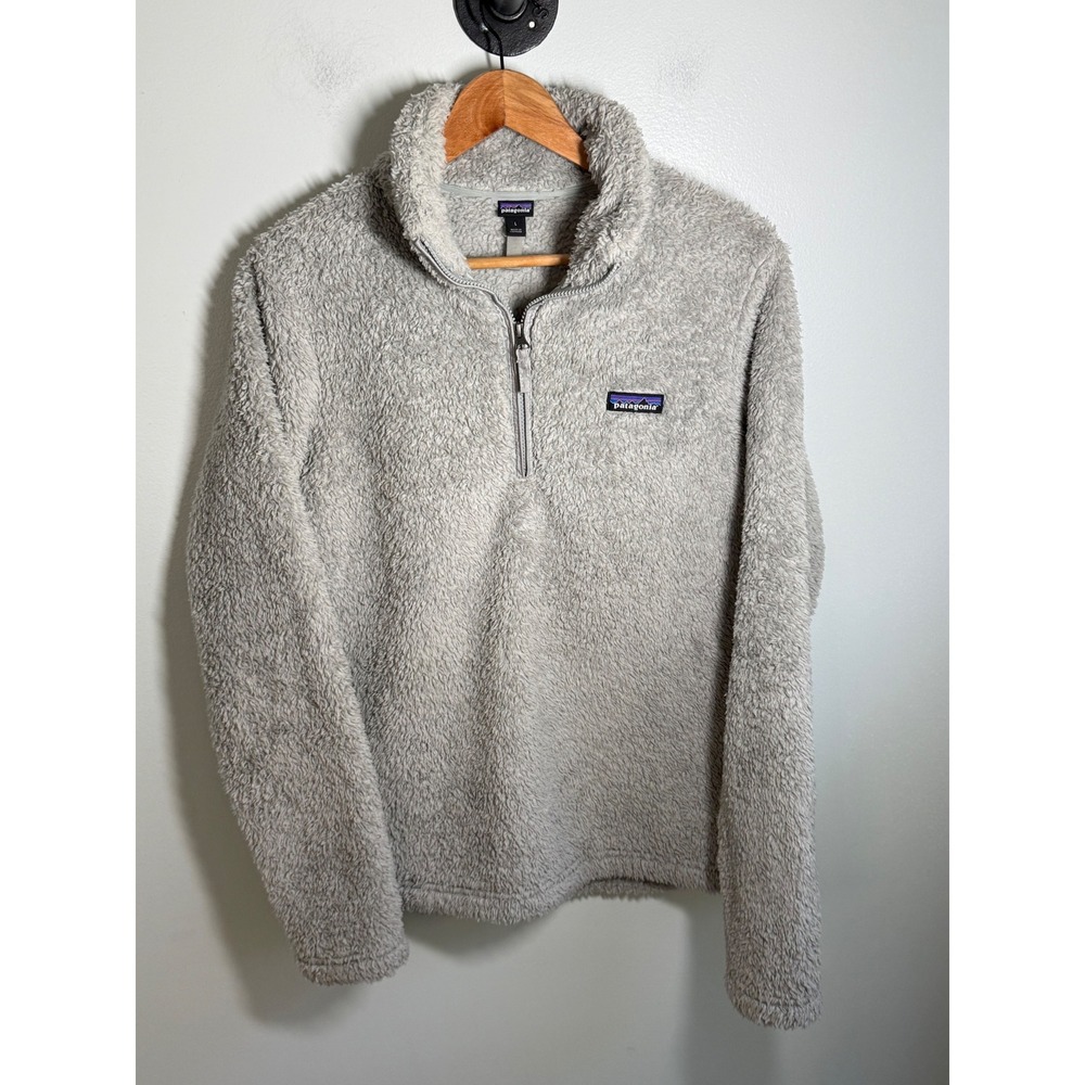 Patagonia Los Gatos Quarter-Zip Fleece Pullover Grey Womens Large 25235